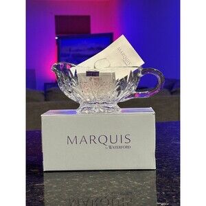 WATERFORD Marquis Canterbury Lead Crystal Sauce Gravy Boat Made In Germany New!!